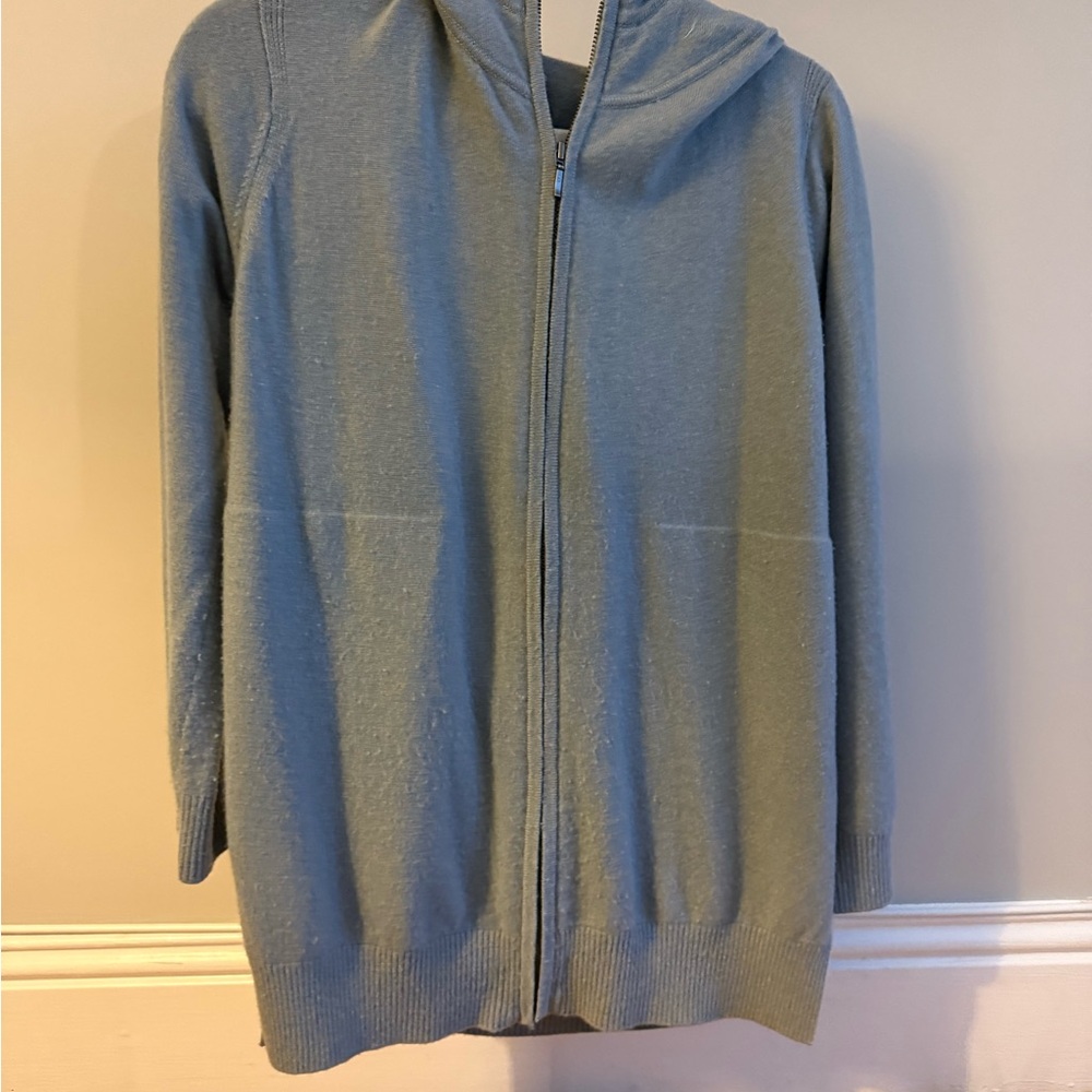Women's Blue Zip-Up Sweater